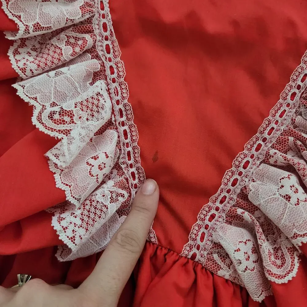 Vintage Jill Lynn Red Ruffle Dress kids 6